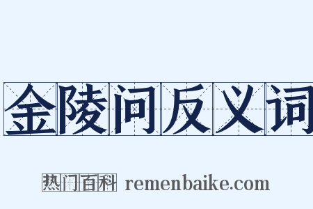 金陵问反义词是什么意思的图片